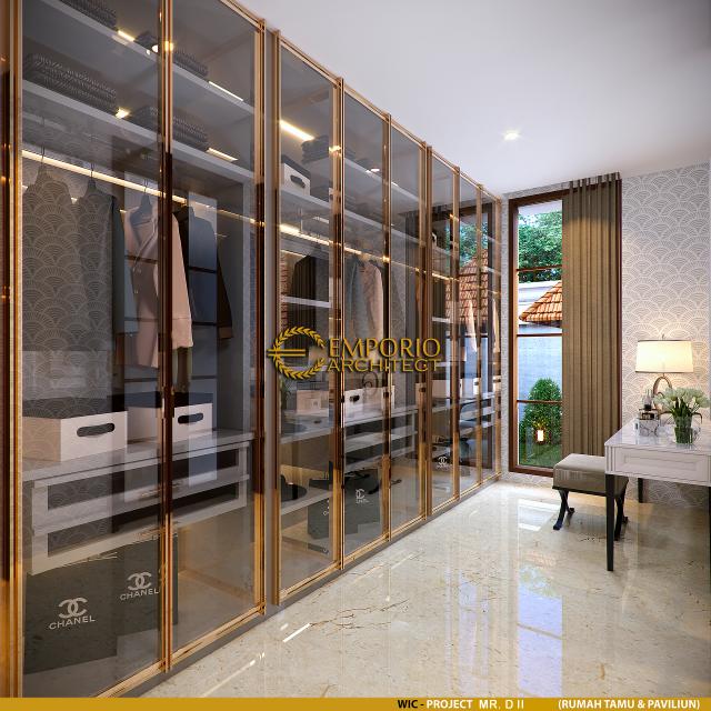 Desain Walk In Closet Rumah Tamu dan Paviliun Klasik 2 Lantai Mr. D II di Pekanbaru, Riau