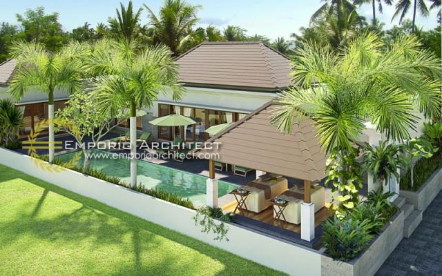 Desain Exterior 1 Villa Style Villa Bali 1 Lantai Ibu Maryam di Bali