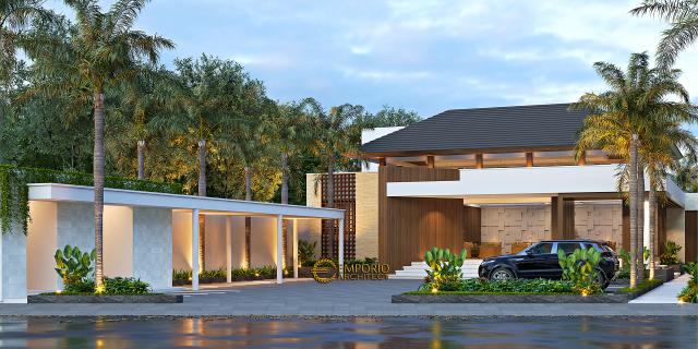 Desain Tampak Depan 2 Villa Modern 1 Lantai Bapak Didik di Lampung