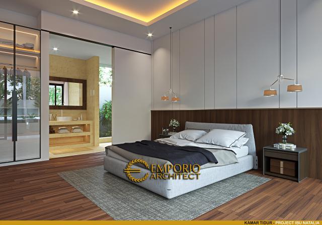 Desain Kamar Tidur Villa Modern 1 Lantai Ibu Natalia di Bali