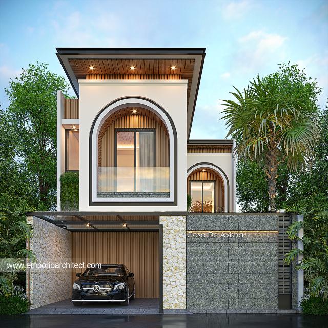 Desain Tampak Depan 2 Casa De Avisha Villa Modern 2 Lantai Ibu IRW di Bali