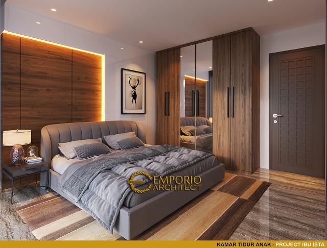 Desain Kamar Tidur Anak Villa Modern Industrial 2 Lantai Ibu Ista di Bogor