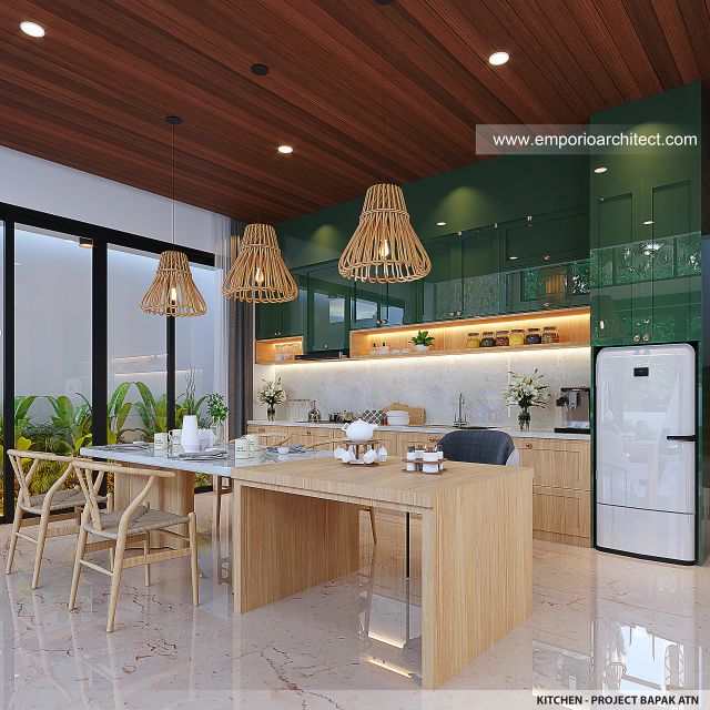 Desain Dapur Serenity Vista Villa Kav. 5 Modern 2 Lantai Bapak ATN di Bali