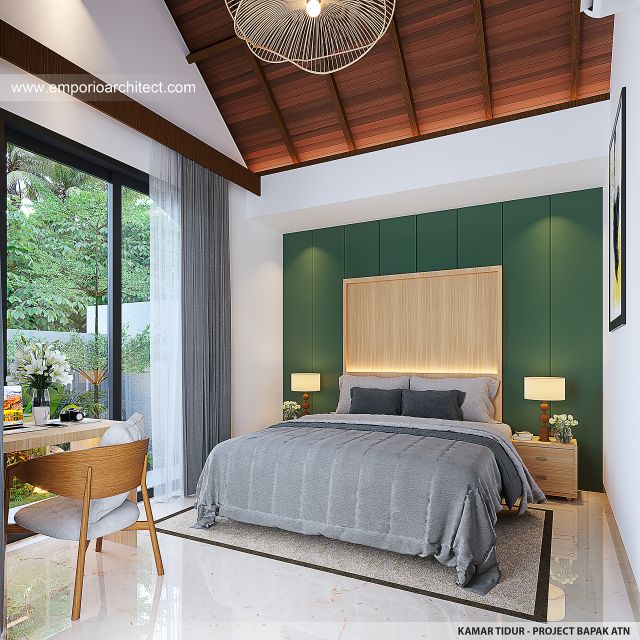 Desain Kamar Tidur Villa Kav. 6 Modern 2 Lantai Bapak ATN di Canggu, Badung, Bali