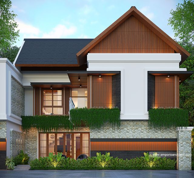 Desain Tampak Depan 4 Swiss Bell Villa (Type 1) Modern 2 Lantai Bapak IVK di Kendari