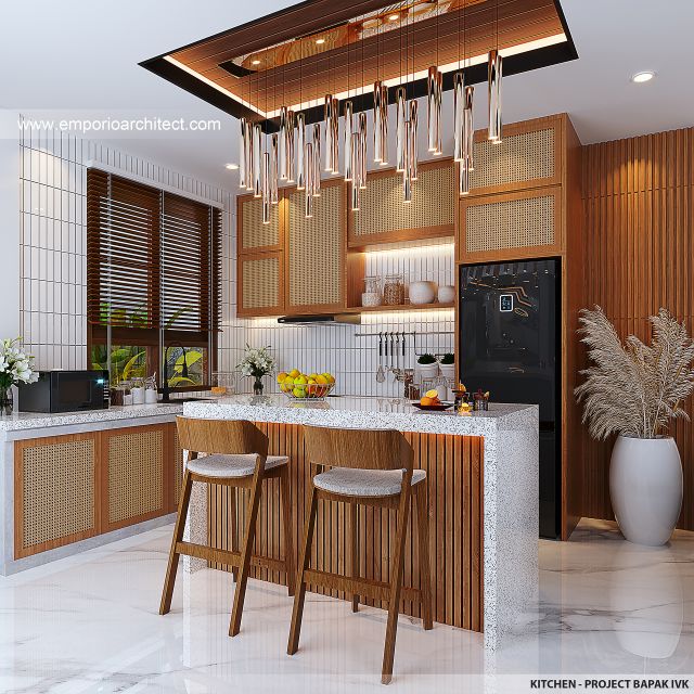 Desain Dapur Swiss Bell Villa (Type 1) Modern 2 Lantai Bapak IVK di Kendari