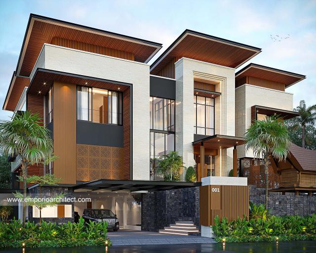 Desain Villa Modern 3 Lantai Ibu GT 1468 di  Toraja, Sulawesi Selatan