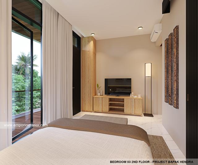 Desain Kamar Tidur 3 Lantai 2 Verdant Villa Modern 3 Lantai di Gianyar, Bali