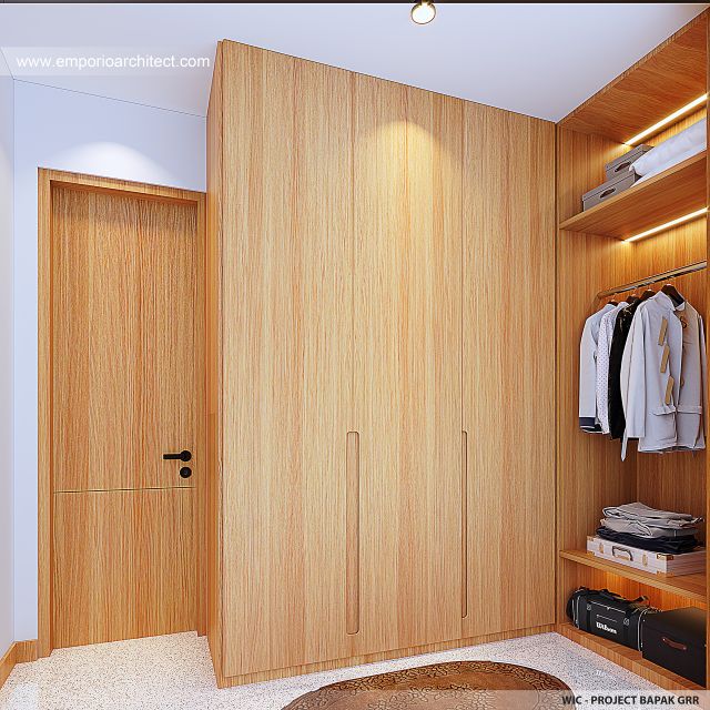 Desain Walk In Closet Villa Modern 3 Lantai Bapak GRR di Ungasan, Badung, Bali