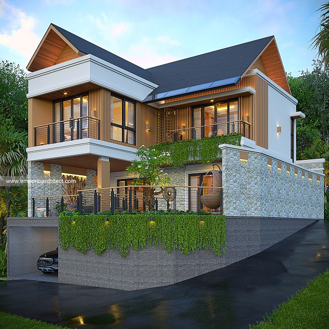 Gambar 1 Desain Villa Modern 3 Lantai Bapak GRR 1723 di  Ungasan, Badung, Bali