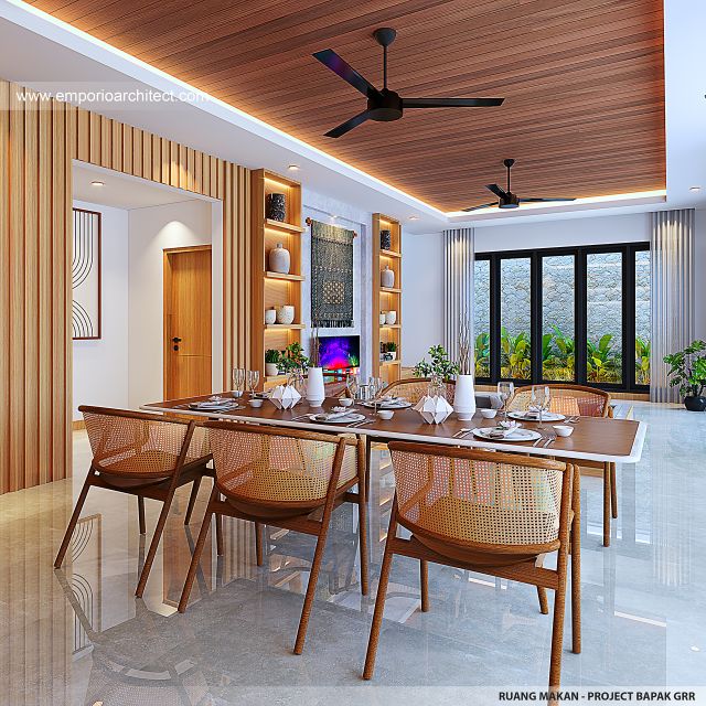 Desain Ruang Makan Villa Modern 3 Lantai Bapak GRR di Ungasan, Badung, Bali