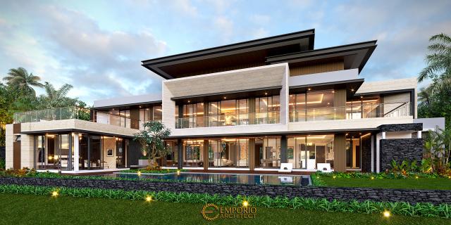 Gambar 1 Desain Villa Modern 3 Lantai Bapak Rudy di  Jakarta