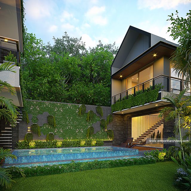 Gambar 3 Desain Villa Modern Minimalis 3 Lantai Ibu PTI 1893 di  Tabanan, Bali