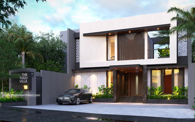 Desain Villa Modern 3 Lantai Ibu Nurul di  Bogor