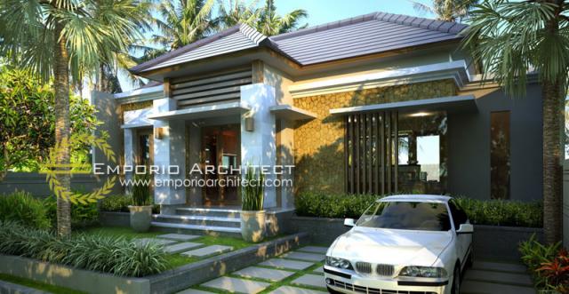 Desain Exterior 1 Villa Style Villa Bali 1 Lantai Bapak Nyoman Setiawan di Bali