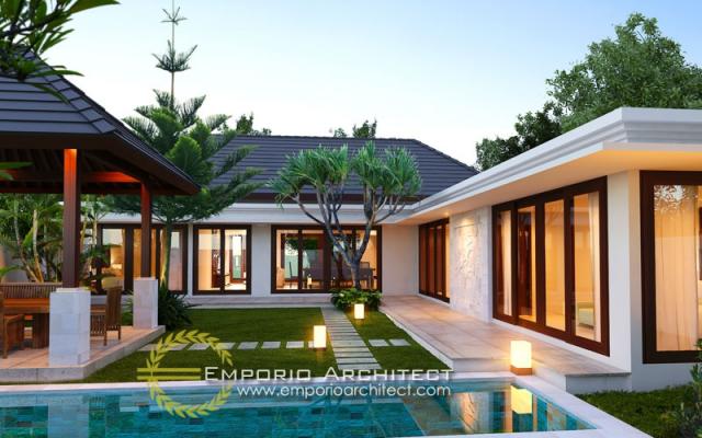 Desain Exterior 1 Villa Style Villa Bali 1 Lantai Bapak Sandy di Bali