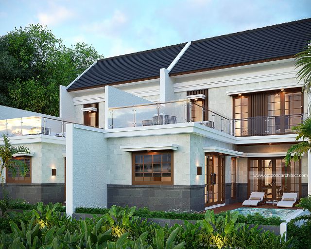 Gambar 3 Desain Villa Style Villa Bali 2 Lantai Bapak ATN 2000 di  Bali