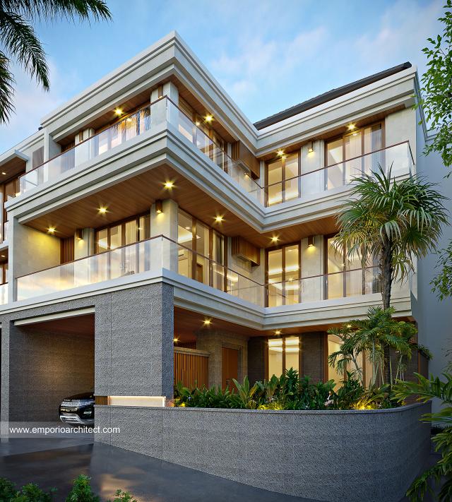 Gambar 1 Desain Villa Style Villa Bali Modern 3 Lantai Bapak HDR 1477 Type C di  Gianyar, Bali