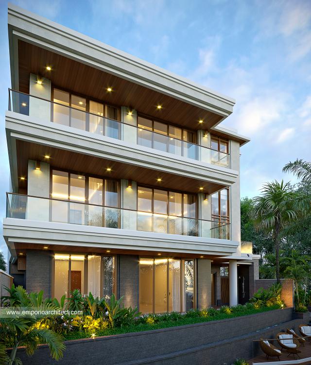 Gambar 3 Desain Villa Style Villa Bali Modern 3 Lantai Bapak HDR 1476 Type A di  Gianyar, Bali