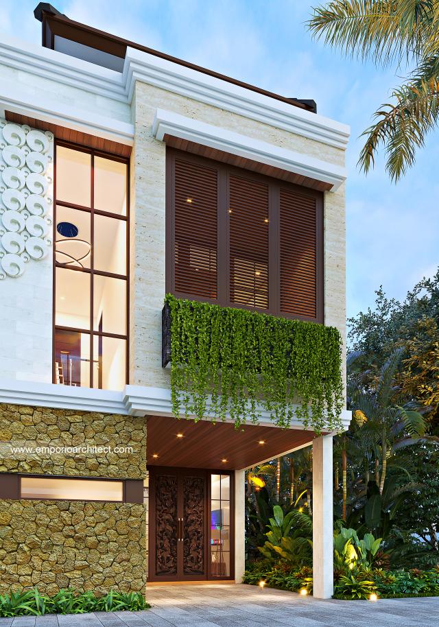 Desain Tampak Depan A Kiri Villa Kartika 10 Style Villa Bali Modern 2 Lantai di Bali