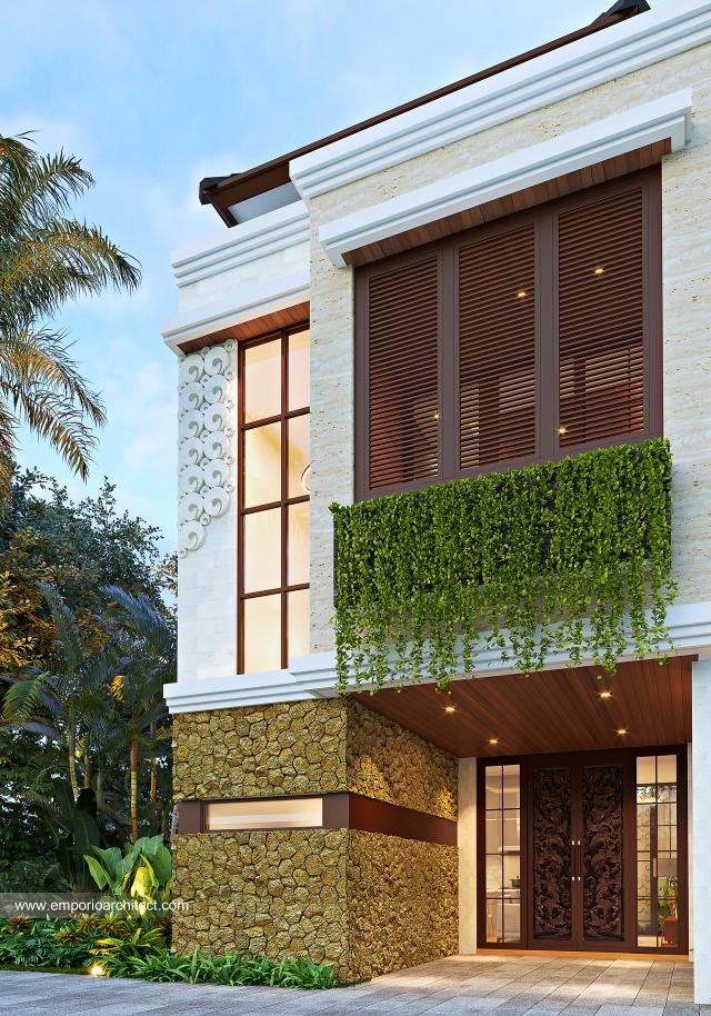 Desain Tampak Depan A Kanan Villa Kartika 10 Style Villa Bali Modern 2 Lantai di Bali