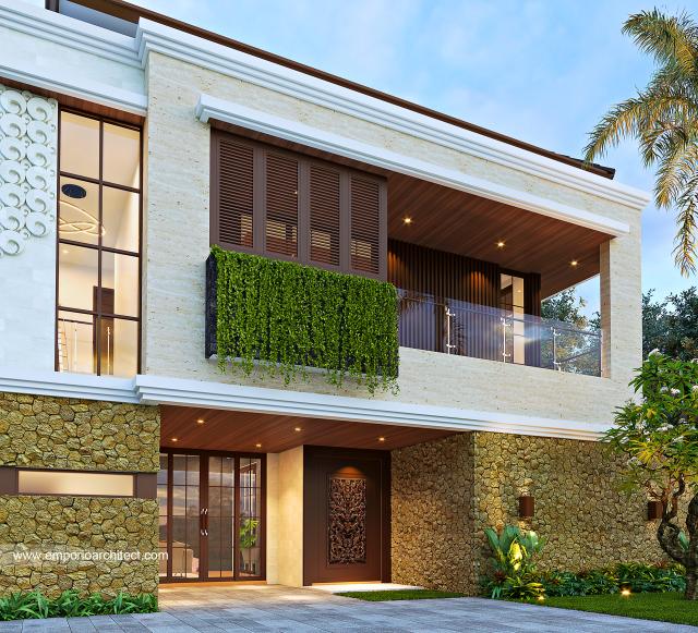 Desain Tampak Depan B Kiri Villa Kartika 10 Style Villa Bali Modern 2 Lantai di Bali