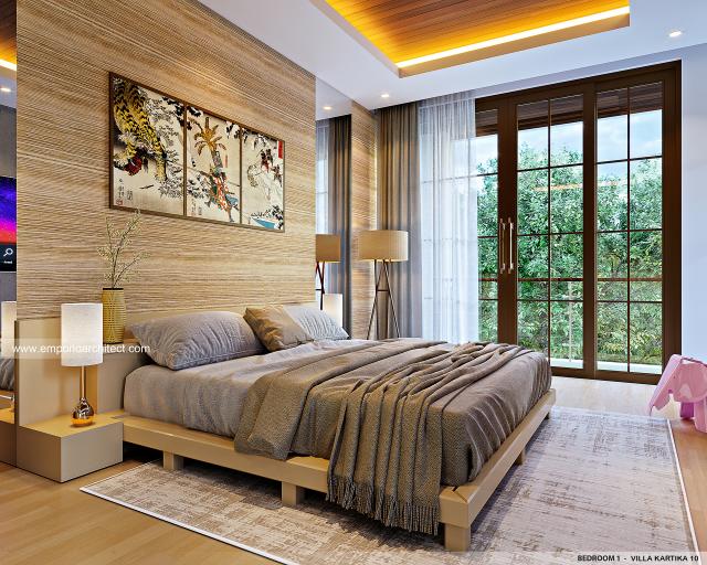 Desain Kamar Tidur 1 Villa Kartika 10 Style Villa Bali Modern 2 Lantai di Bali