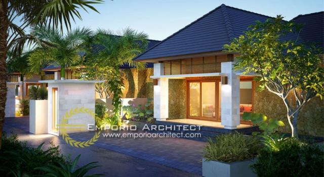 Desain Tampak Depan Volcom Kenanga Villas Style Villa Bali 1 Lantai di Bali