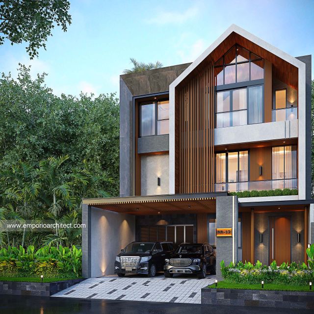 #housedesign - Mr. ZV 1705 Modern House 3 Floors Design - Bogor - Code 36766