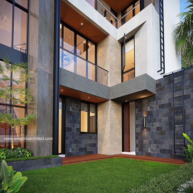 #housedesign - Mr. ZV 1705 Modern House 3 Floors Design - Bogor - Code 36768