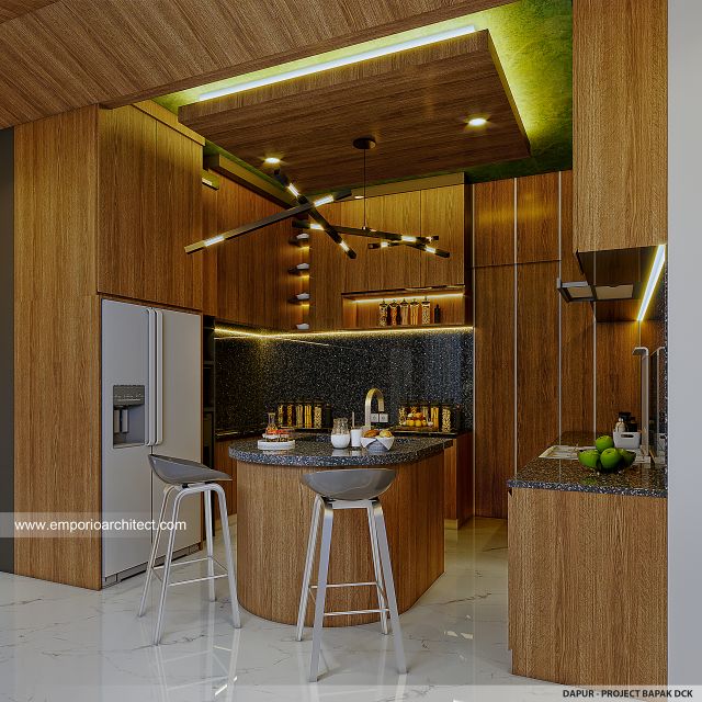 Desain Dapur Rumah Scandinavian 2 Lantai Bapak DCK di Kudus, Jawa Tengah