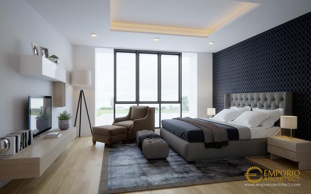 Desain Kamar Tidur Rumah Modern 3 Lantai Bapak RZ di Jakarta