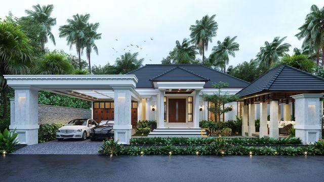 Desain Rumah Classic 1 Lantai Ibu Olivia di Aceh