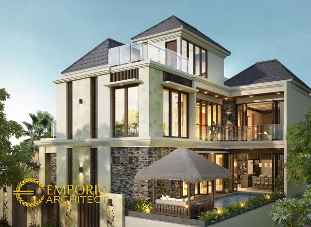 Gambar 3 Desain Rumah Hook Villa Bali 3 Lantai Bapak Abdul di  Ambon, Maluku