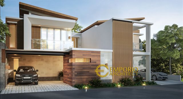 Desain Rumah Modern 2 Lantai Ibu Irene di Badung, Bali