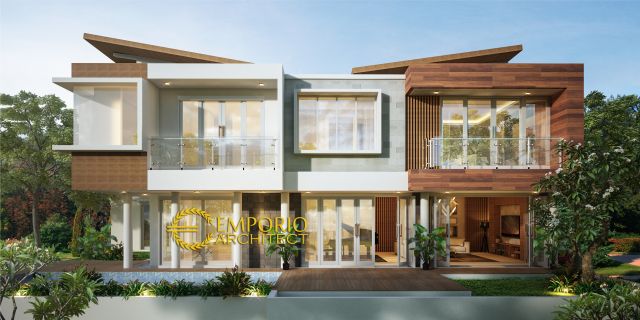 Desain Rumah Modern 2 Lantai Ibu Irene di Badung, Bali