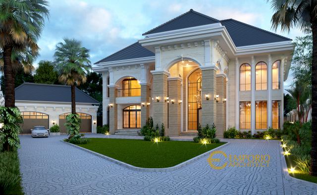 Gambar 1 Desain Rumah Mediteran 2 Lantai Bapak Agus di  Balikpapan