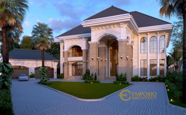 Gambar 2 Desain Rumah Mediteran 2 Lantai Bapak Agus di  Balikpapan