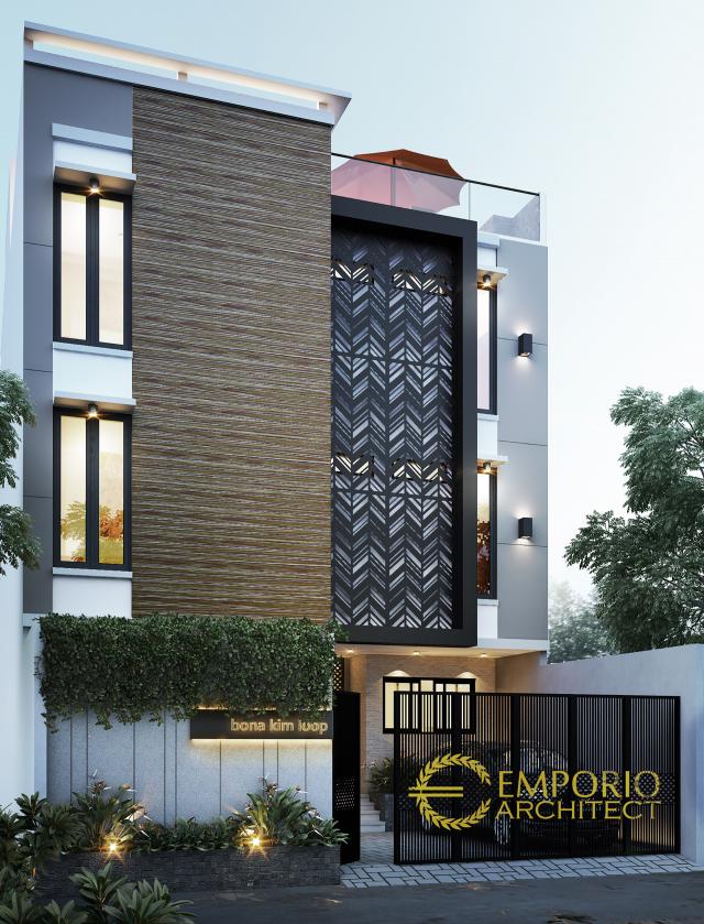 Desain Exterior 2 Kost Modern 3 Lantai Bapak Adi di Bandung