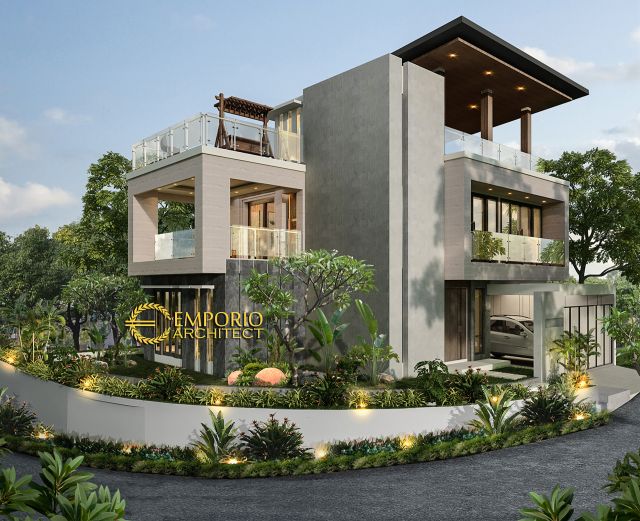 Desain Rumah Modern 3 Lantai Bapak Andi Mulyandi di Cimahi, Bandung