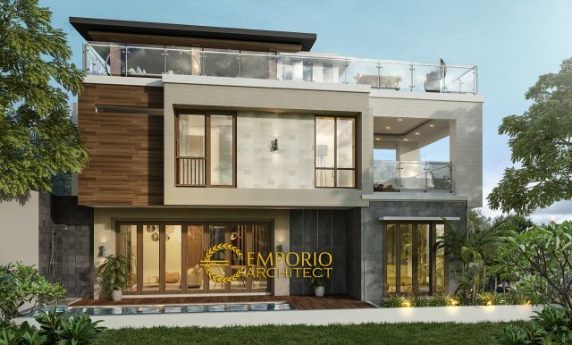 Desain Rumah Modern 3 Lantai Bapak Andi Mulyandi di Cimahi, Bandung