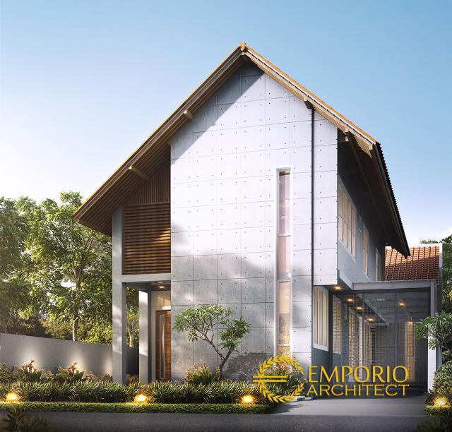 Desain Tampak Depan Rumah Modern 2 Lantai Bapak Fajar di Bandung