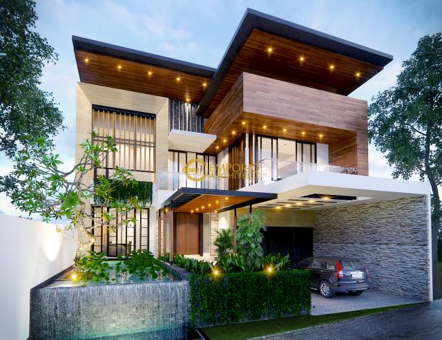 Desain Rumah Modern 2 Lantai Bapak Indra di  Bandung