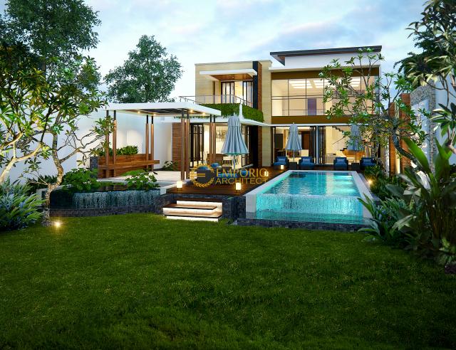 Desain Rumah Modern 2 Lantai Bapak Indra di Bandung