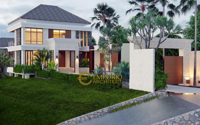 Desain Exterior 1 Rumah Villa Bali 2 Lantai Ibu Winona di Bandung