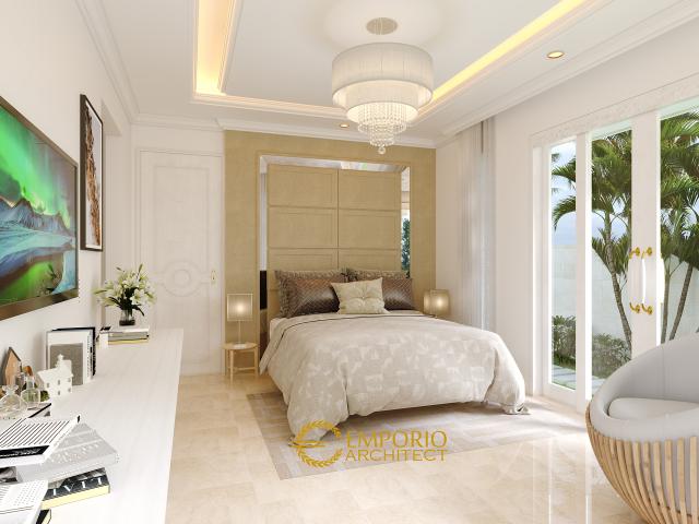 Desain Kamar Tidur 2 Rumah Classic 2 Lantai Mr. S di Bandung