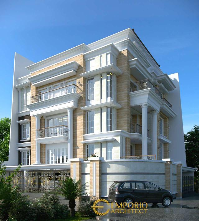 Desain Exterior 3 Rumah Hook Classic 3.5 Lantai Bapak Sulaiman di Bandung, Jawa Barat