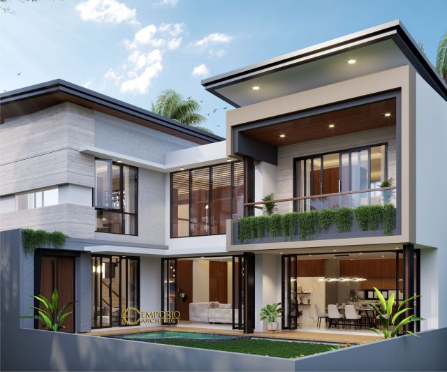 Desain Rumah Modern 3 Lantai Bapak Ruli di Bandung, Jawa Barat