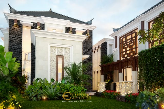 Desain Rumah Villa Bali 2 Lantai Bapak IWN di Banjarmasin