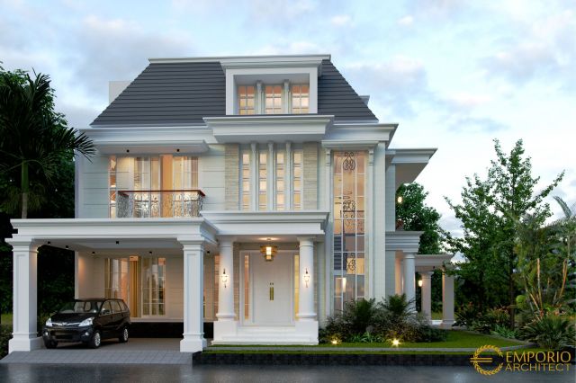 Desain Rumah Classic 2.5 Lantai Bapak Anas di Banten